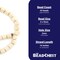 The Bead Chest Cream Triangular Faceted Natural Wood Beads 9mm White Large Hole 16 Inch Strand